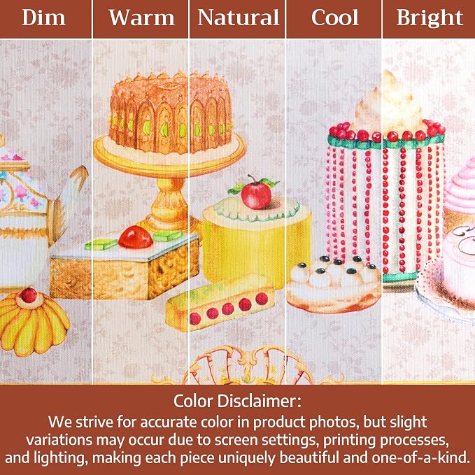 Maison d' Hermine Placemats Set of 4 Reusable 100% Combed Cotton (13"x19") | Cloth Place Mats Washable Table Mats for Kitchen Dining Party Wedding Hotel Home Restaurant Spring Summer - Pastries