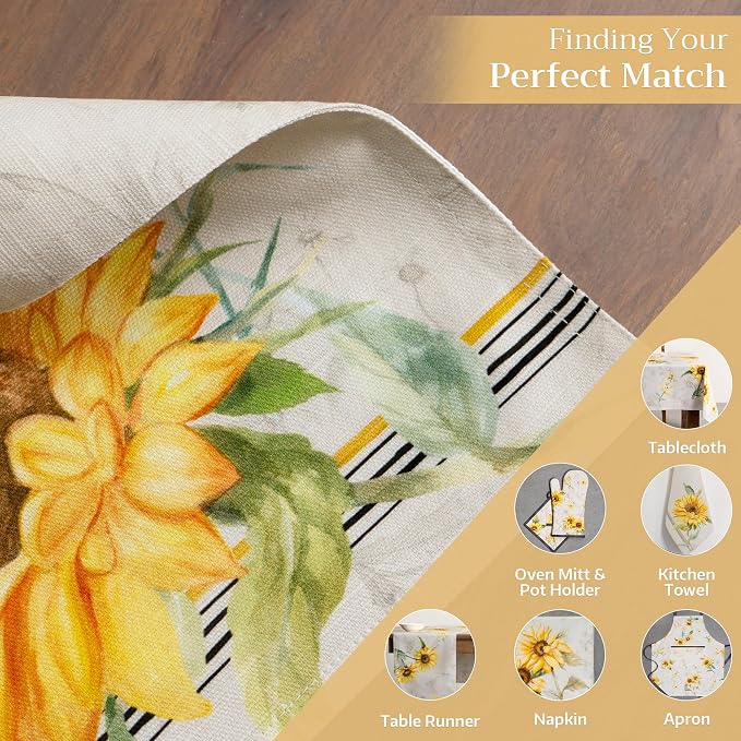 Maison d' Hermine Placemats Set of 4 Reusable 100% Cotton (13"x19") | Cloth Place Mats Washable Table Mats for Kitchen Dining Party Wedding Hotel Home Restaurant Spring Summer - Candice