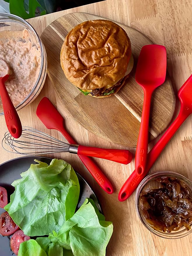 GIR: Get It Right Silicone Kitchen Spatula - Non-toxic Cooking Utensils for Nonstick Cookware, Cooking and Baking, Ultimate - 11IN - Red