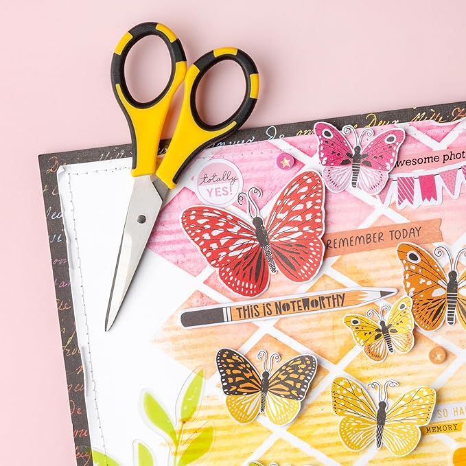 American Crafts Cutter Bee Herb Scissors 4/Pkg-Yellow/Black