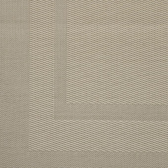 DII PVC Tabletop Collection Woven Indoor/Outdoor, Placemat Set, 13x17.25, Stone, 6 Piece