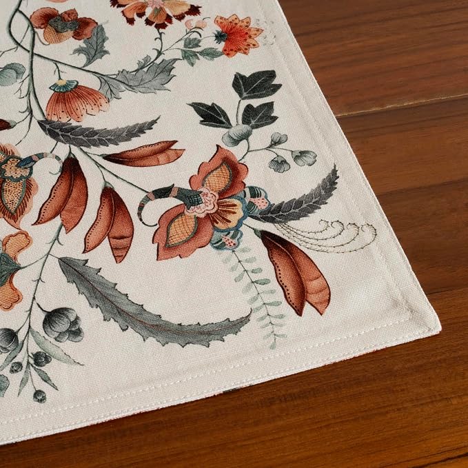 Maison d' Hermine Placemats Set of 4 Reusable 100% Cotton (13"x19") | Cloth Place Mats Washable Table Mats for Kitchen Dining Party Wedding Hotel Home Thanksgiving Christmas - Dalida