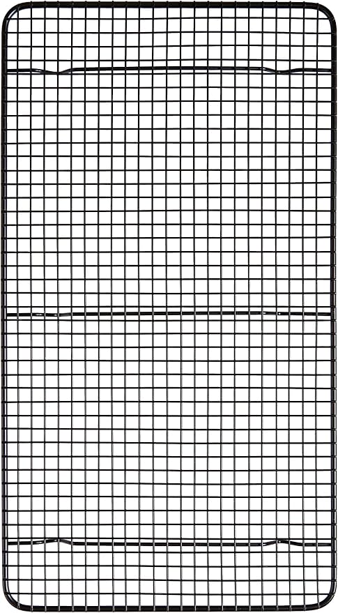 Mrs. Anderson's Baking Professional Nonstick Cooling Rack, Heavy Duty Silicone-Coated Steel, 10 x 18 x 0.75-Inches