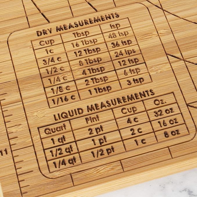 Totally Bamboo Reversible Baker's Board and Carving Butcher Block with Juice Grooves