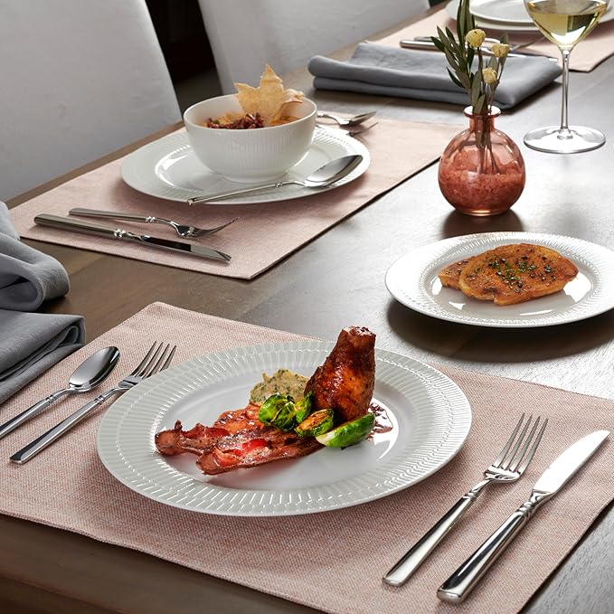 Oneida Easton Salad Forks Silverware Set for 4, Flatware | mirror finish, dishwasher safe | cutlery set for kitchen and dining, utensil set, wedding silverware, heavy duty