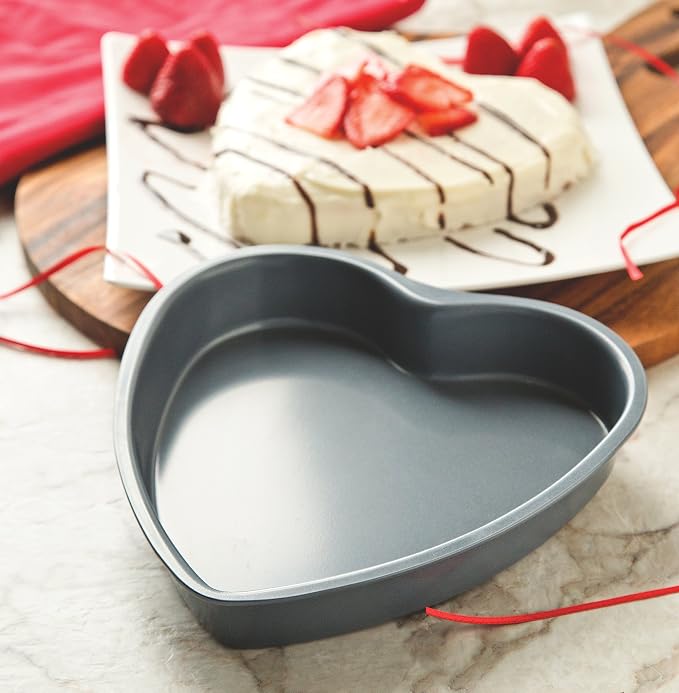 Fox Run Heart Cake Pan, 8-Inch, Preferred Non-Stick