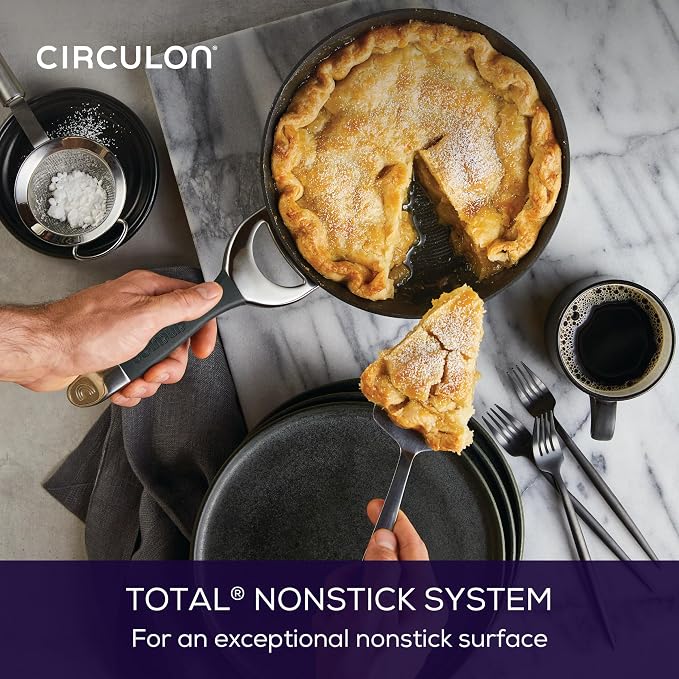 Circulon Symmetry Hard Anodized Nonstick Induction Frying Pan, 8.5-Inch Fry Pan, Black