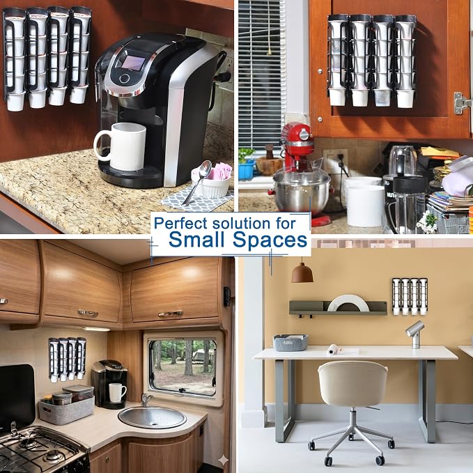 STORAGENIE Coffee Pod Holder for Keurig, Stores 10 Pods | Compatible with K-Cups, Vertical storage saves counter space, Ideal for small kitchens, RVs and dorms