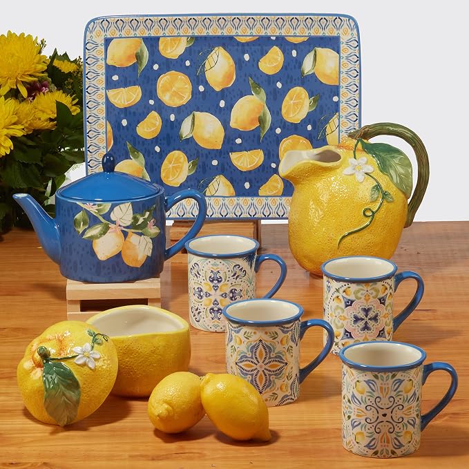 Certified International Lemonade 128 oz. Serving/Pasta Bowl 13" x 3"
