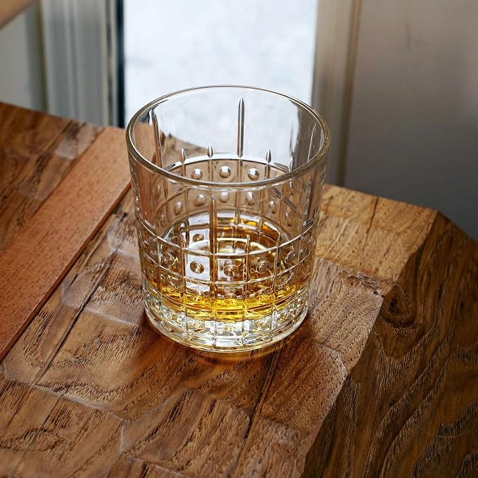Bormioli Rocco Bartender Este 13.25 oz. Double Old Fashioned DOF Drinking Glasses for Cold Drinks, Juices, and Cocktails, Clear, Set of 6