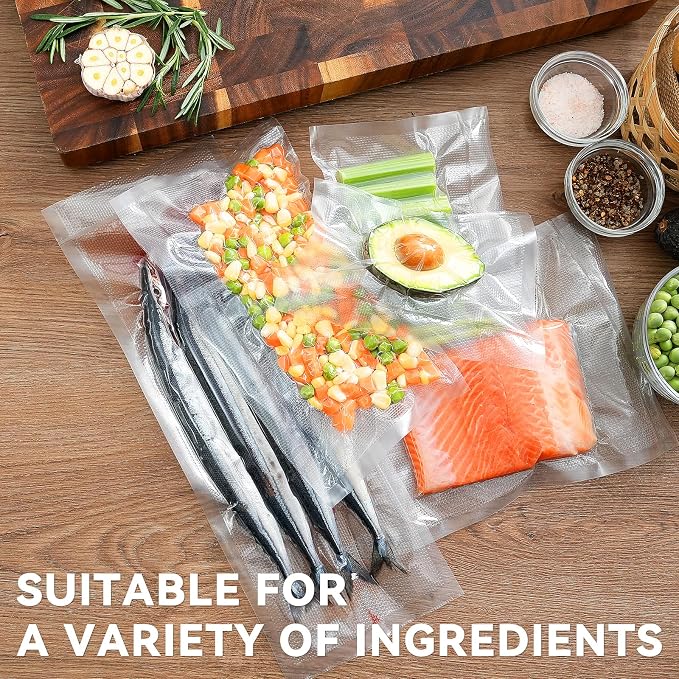 Wevac Vacuum Sealer Bags 11x16 2 rolls, for Food Saver, Suction Channel | Sous Vide, Freezer safe, BPA Free, Commercial Grade, Heavy Duty Vacuum Seal Bag Fit All Vacuum Machine, Meal Prep, Meat, Fish