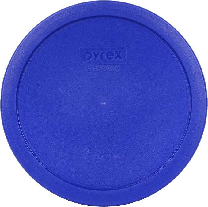 Pyrex 7203 Glass Bowls & 7402-PC Cadet Blue Lids (2-Pack) - Made in USA | BPA-Free Plastic | Top-Rack Dishwasher Safe | Refrigerator & Freezer Safe | Leak-Resistant Design | Resists Stains & Odors