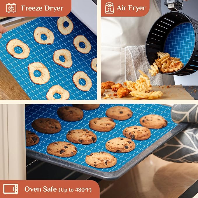 GTJ Silicone Baking Mat Roll, Reusable Baking Sheet Liners, 12 in x 10 ft | Free Cut to Size, Food-Grade, Non-Stick, Non-Slip, For Dough, Pastry, Air Fryer, Freeze Dryer, Oven Pan, Kitchen Counter