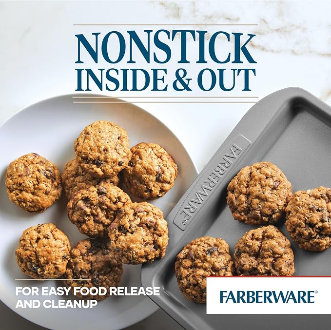 Farberware Nonstick Baking Sheet Set, 3-Piece Cookie Sheets