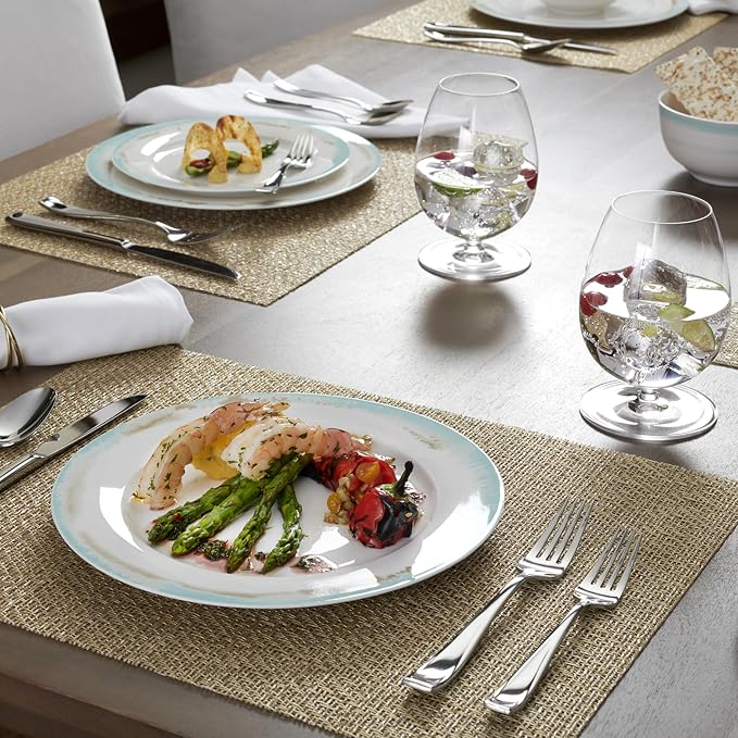 Oneida Moda Cocktail Forks Silverware Set for 4, Flatware | 18/10 stainless steel, mirror finish | set for 4 | appetizer and cocktail party flatware gift, gift for women