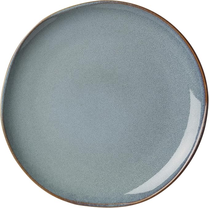Oneida Organic Shades Blue Stoneware 18-Piece Dinnerware Set for 6 | dishwasher safe | plates and bowls sets for kitchen and dining | 10.25 inch plate, dish set, dishes | 2 inch, 28oz