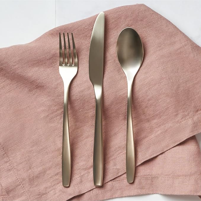 Cambridge Silversmiths Averie Black Satin 20-Piece Flatware Set, Service for 4