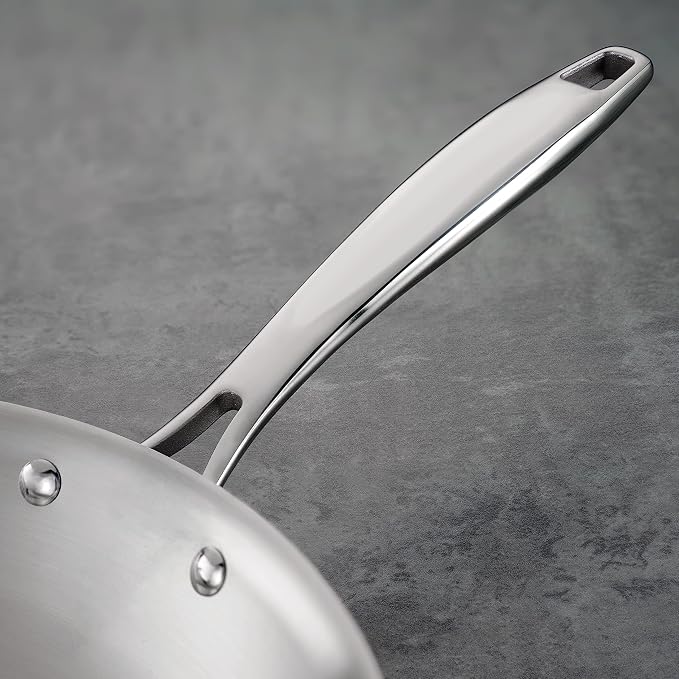 Tramontina Signature Tri-Ply Clad Stainless Steel 10-Inch Frying Pan | Induction-Ready Skillet, Dishwasher-Safe, NSF-Certified