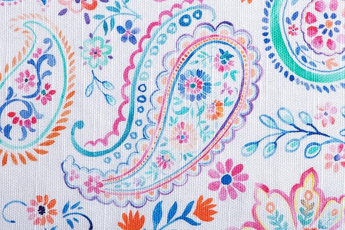 Maison d' Hermine Placemats Set of 4 Reusable 100% Cotton (13"x19") | Cloth Place Mats Washable Table Mats for Kitchen Dining Party Wedding Hotel Home Restaurant Spring Summer - Indian Floral