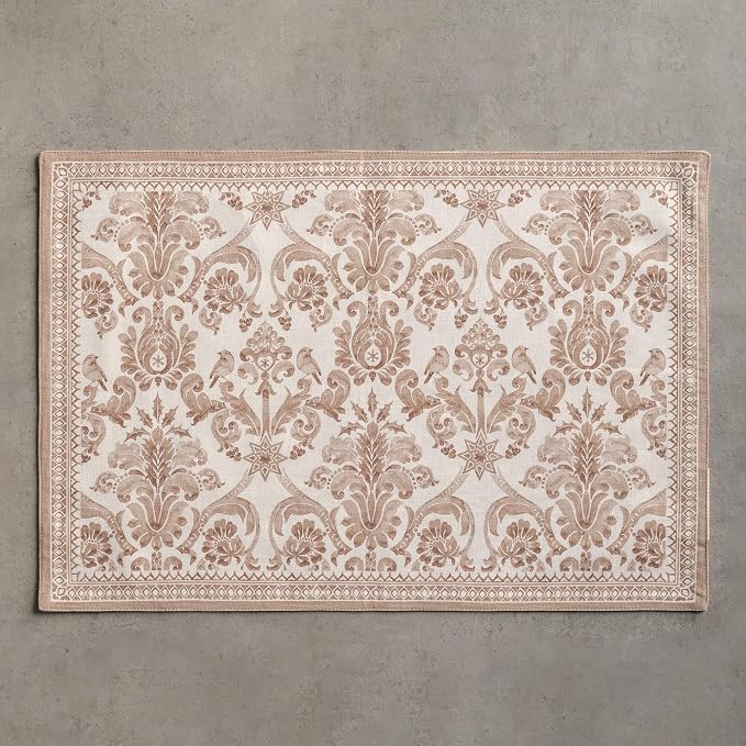 Maison d' Hermine Placemats Set of 4 Reusable 100% Cotton (13"x19") | Cloth Place Mats Washable Table Mats for Kitchen Dining Party Wedding Hotel Home Thanksgiving Christmas - Allure