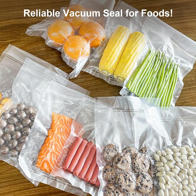 Vacuum Sealer Bags, 2 Pack 8" x 20' Rolls, BPA-Free Commercial Grade, Durable Customized Size for Airtight Food Storage, Meal Prep or Sous Vide Cooking