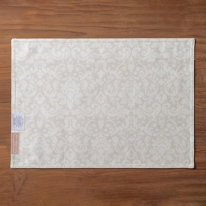 Maison d' Hermine Placemats Set of 4 Reusable 100% Cotton (13"x19") | Cloth Place Mats Washable Table Mats for Kitchen Dining Party Wedding Hotel Home Restaurant Spring Summer - Campagne