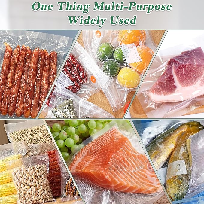 Pre-Cut Perforated Vacuum Sealer Bags Rolls,4x6 Inch Heavy-Duty Vacuum Sealer Roll Bags 4 Rolls 160 Tear Off Bags,Easy-Tear Food Grade Storage Bags for Sous Vide, Freezer & Meat (BPA Free)