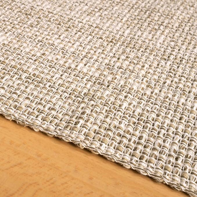 100% Cotton Table Runner for Dining Room Tables Rectangle Two Tone Woven Fabric 72" x 13" Soft Durable Table Runner, Eggshell(Pack of 1)