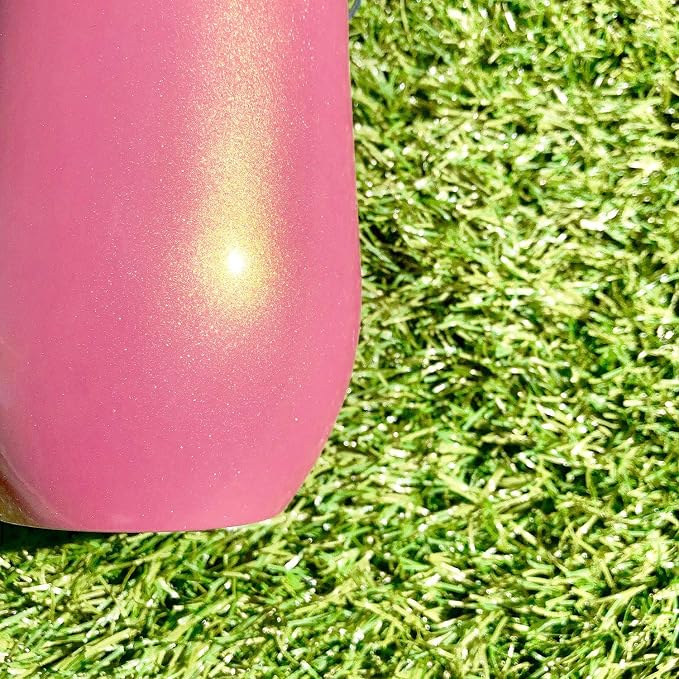 CHILLOUT LIFE 12 oz Stainless Steel Tumbler with Lid & Gift Box - Wine Tumbler Double Wall Vacuum Insulated Travel Tumbler Cup for Coffee, Wine, Cocktails, Ice Cream - PINK SPARKLE