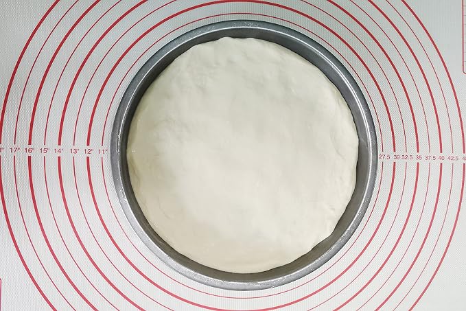 Yansumi silicone pastry non stick baking mat with measurement fondant mat with three sizes for silicone baking mat, counter mat, dough rolling mat,fondant/pie crust mat (Red, 32"L x 24"W)