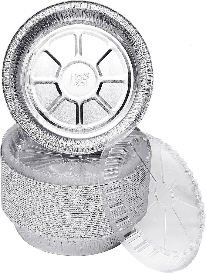 (360 Pack) Premium 6-Inch Round Foil Pans with Plastic Dome Lids l Heavy Duty l Disposable Aluminum Tin for Roasting, Baking, or Cooking