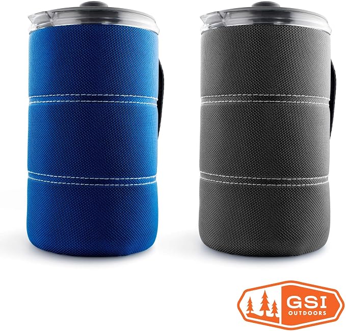 GSI Outdoors, 30 Fl Oz JavaPress, French Press Coffee Maker for Camping and Travel, Graphite