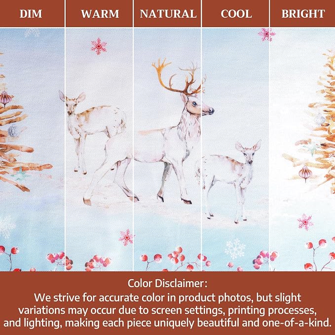 Maison d' Hermine Placemats Set of 4 Reusable 100% Cotton (13"x19") | Cloth Place Mats Washable Table Mats for Kitchen Dining Party Wedding Hotel Home Thanksgiving Christmas - Fairy Tale Forest