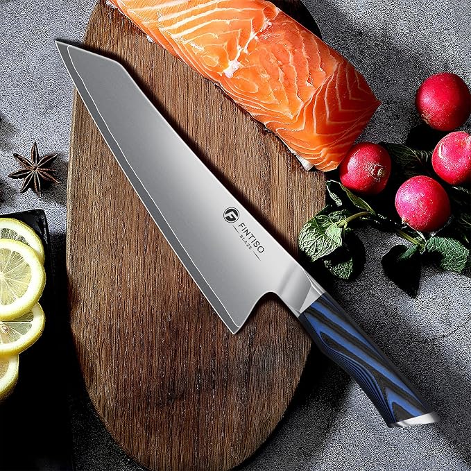 FINTISO Kitchen Knife in Japanese High Carbon Steel 2026 New Upgrade,Professional High-Class Chef Knife 8 inch,Non-Slip G10 Handle Ergonomic Single Knife Kitchen Set for Home Use