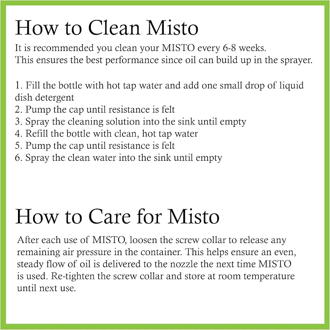 Misto Oil Sprayer, Frosted Glass, 7.75 Inch