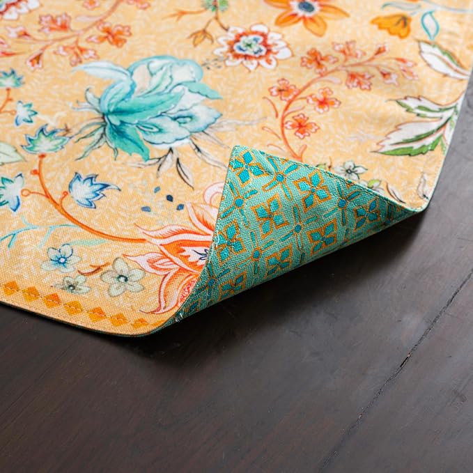 Maison d' Hermine Placemats Set of 4 Reusable 100% Cotton (13"x19") | Cloth Place Mats Washable Table Mats for Kitchen Dining Party Wedding Home Restaurant Spring Summer - Luxury Loft - Peach