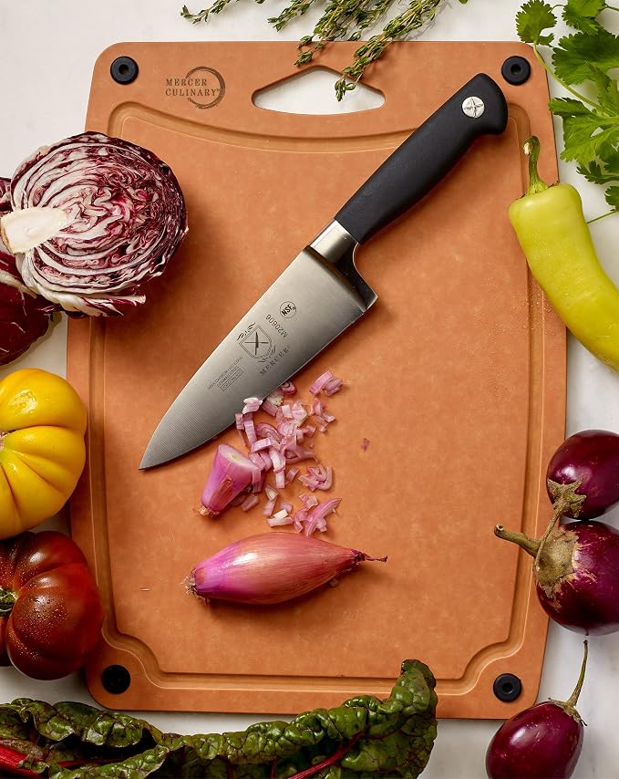 Mercer Culinary Composite Cutting Board 14 9/16" x 10 13/16", with Non Slip Feet and Juice Groove, Medium