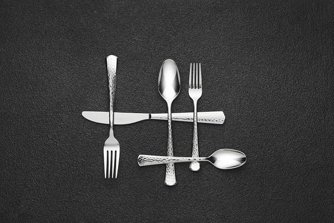 Oneida Etta 20-Piece 18/0 Silverware Set for 4, Flatware | mirror finish, dishwasher safe | includes knives, forks, and spoons | cutlery set for kitchen and dining