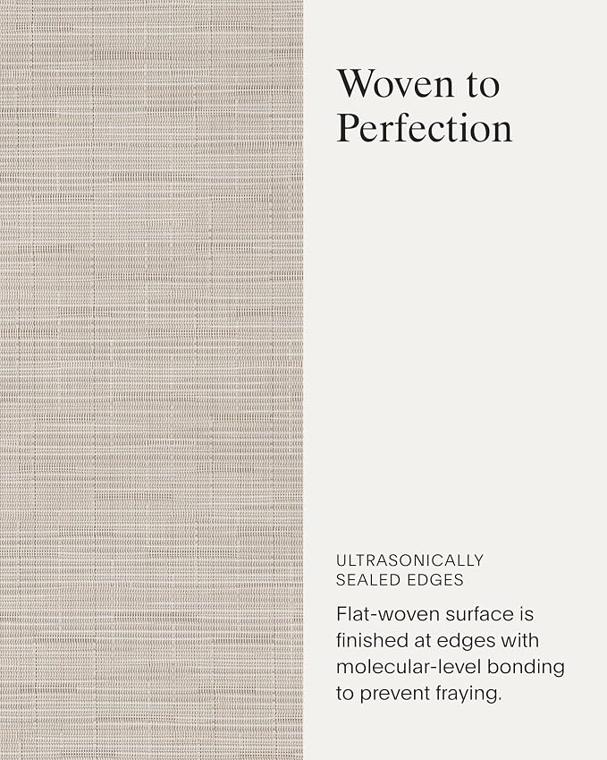Chilewich Bamboo Placemats Set of 4, Woven Oval Placemats | Reusable, Stain-Resistant, Indoor/Outdoor Tabletop Protection, 19" x 14", Chino