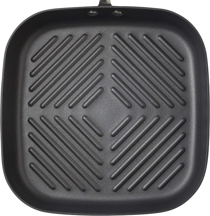 Hard Anodized Nonstick Square Stovetop Grill Pan