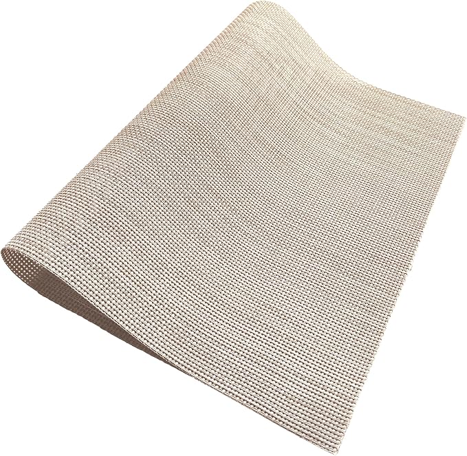 Table Placemats Dining Table Place Mats Set of 6 Heat Resistant Insulation Non-Slip Vinyl for Kitchen Dining Room 18" * 12" Beige