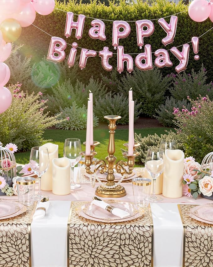 Nervure 700Pcs Pink Plastic Plates, Plastic Dinnerware Set for 100 Guests | 100 7.5" Dessert & 100 10.25" Dinner Plastic Plate, 300 Silverware, 100 10oz Cups, 100 Napkin for Wedding & Party, BPA-free