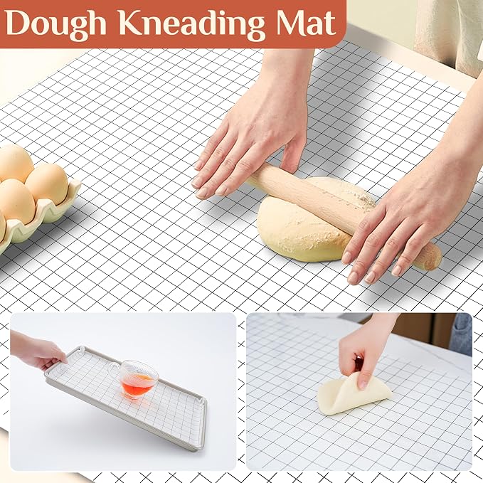 GTJ Silicone Baking Mat Roll, Reusable Baking Sheet Liners, 16 in x 6 ft | Free Cut to Size, Food-Grade, Non-Stick, Non-Slip, For Dough, Pastry, Air Fryer, Freeze Dryer, Oven Pan, Kitchen Counter