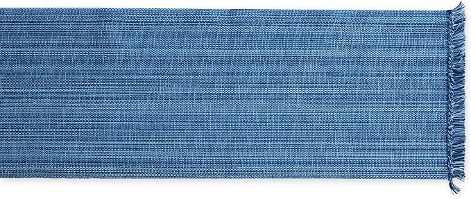 DII Variegated Tabletop Collection, Table Runner, 13x72, Nautical Blue