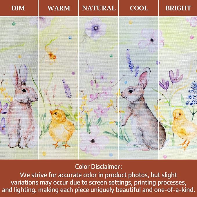 Maison d' Hermine Placemats Set of 4 Reusable 100% Cotton (13"x19") | Cloth Place Mats Washable Table Mats for Kitchen Dining Party Wedding Hotel Home Restaurant Spring Summer - Easter Zest