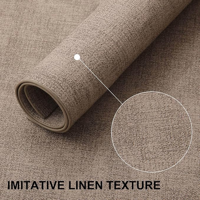 Faux Leather Heat Resistant Placemats 12 Packs, Waterproof Wipeable Dining PU Place Mats for Indoor & Outdoor, Easy to Clean, Camel