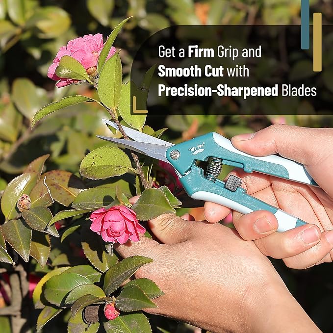 Mr. Pen- Gardening Scissors, 6.5 Inch | Pruning Shears for Gardening with Straight Stainless Steel Blade, Garden Shears, Garden Clippers Handheld, Plant Shears