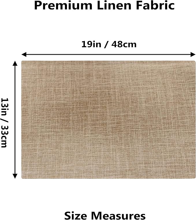 Home Brilliant Linen Place Mats Set of 8 Heat Resistant Dining Table Place Mats Cloth Placemats Kitchen Table Mats Placemat, Burlap