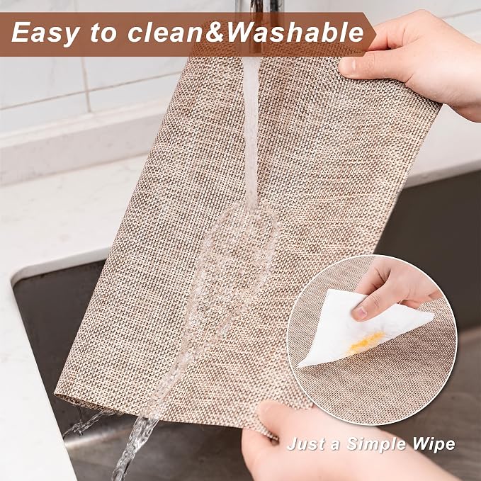 Placemats Set of 6 Washable Indoor(Black) | Outdoor Vinyl Place Mats for Dining Table Durable Non-Slip Heat Resistant PVC Weave Table Mats