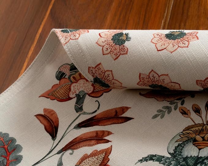Maison d' Hermine Placemats Set of 4 Reusable 100% Cotton (13"x19") | Cloth Place Mats Washable Table Mats for Kitchen Dining Party Wedding Hotel Home Thanksgiving Christmas - Dalida